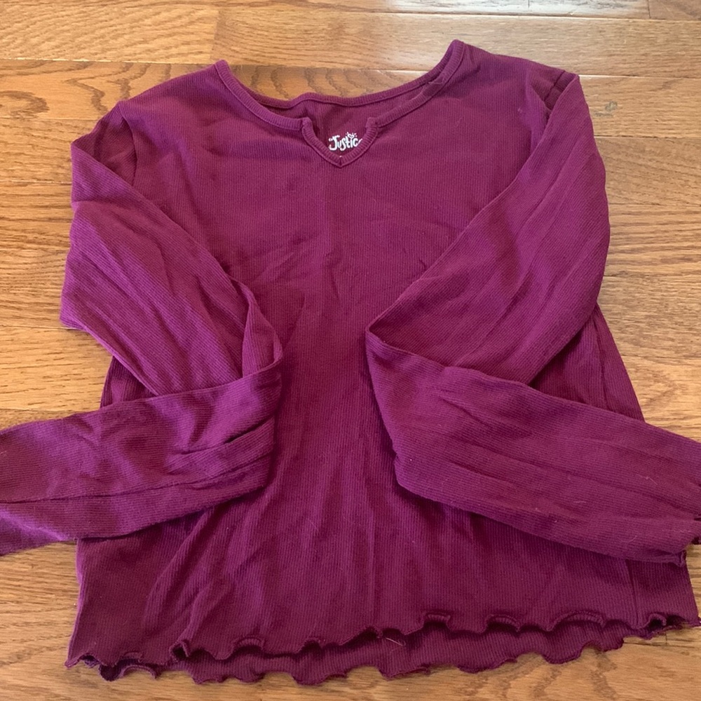 Justice size 12 maroon long sleeve